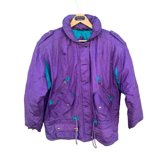 VTG Andy Johns Sport Size LARGE Women’s 80's Multicolor Puffy Ski Jacket - Picture 1 of 10